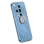 XINLI For Oppo Find X7 5G Phone Case Electroplating TPU Cover with Ring Kickstand