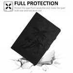 For Xiaomi Pad 6 / Pad 6 Pro Case Card Holder Stand Coconut Tree Imprinted Leather Tablet Cover