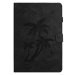 For Xiaomi Pad 6 / Pad 6 Pro Case Card Holder Stand Coconut Tree Imprinted Leather Tablet Cover