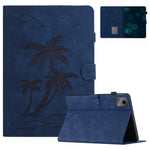 For Xiaomi Pad 6 / Pad 6 Pro Case Card Holder Stand Coconut Tree Imprinted Leather Tablet Cover