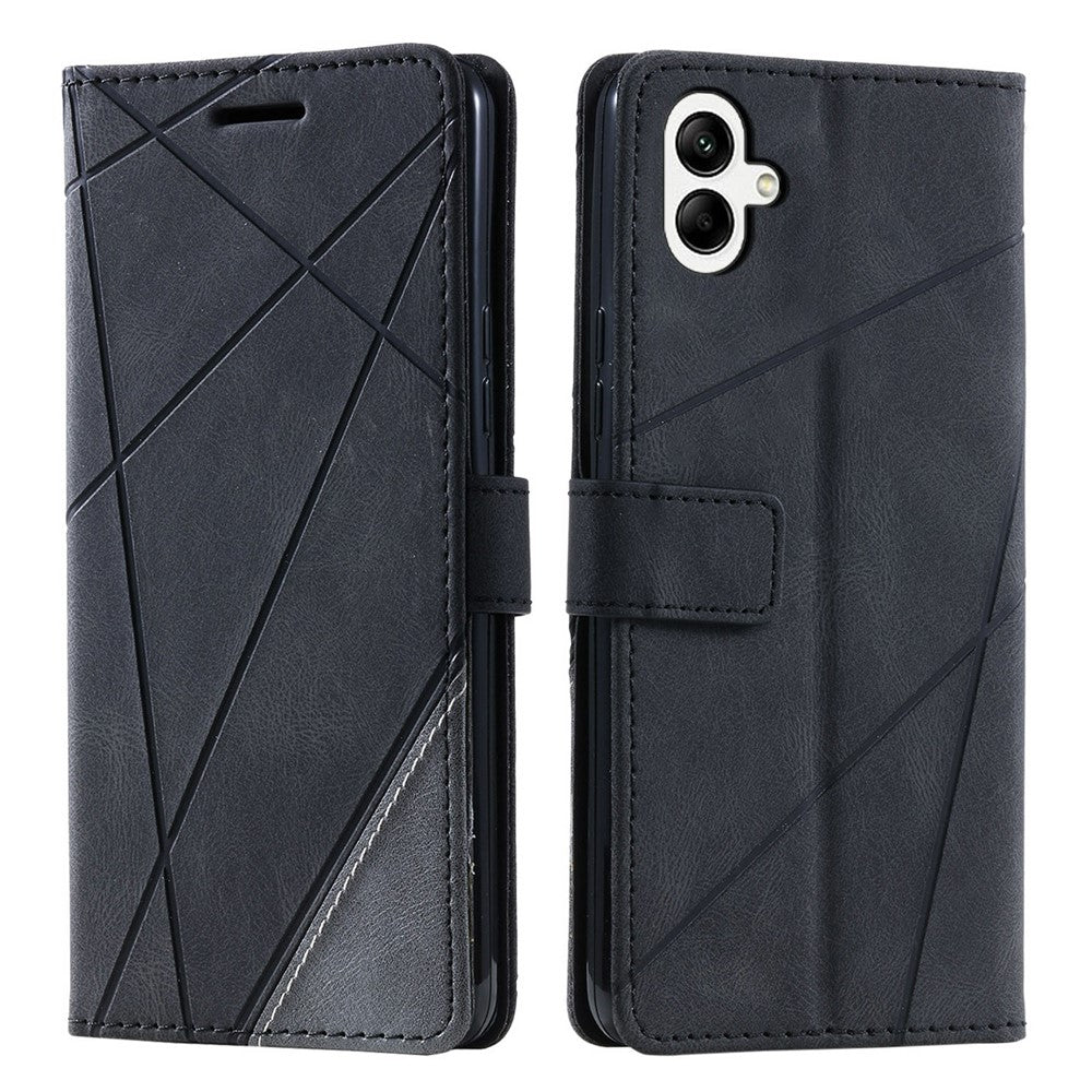 Til Samsung Galaxy A05 4G Læderetui Med Imprimerede Linjer Hudvenligt Pung Telefoncover