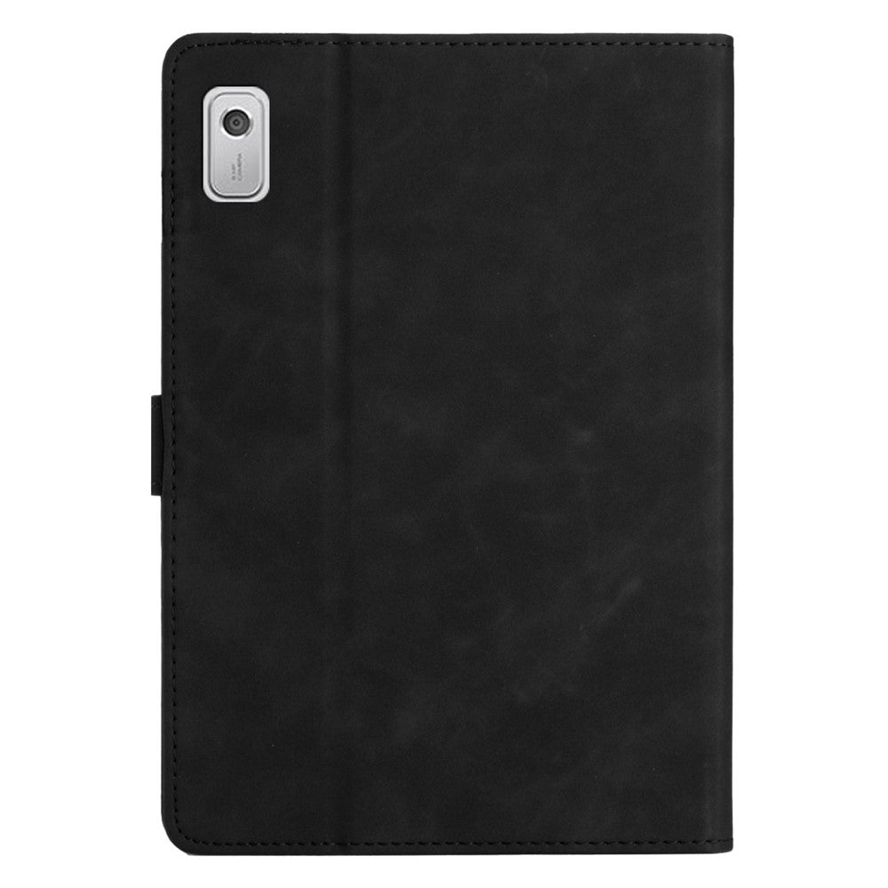 For Lenovo Tab M9 TB-310FU Case Card Slots PU Leather Coconut Tree Imprinted Tablet Cover Auto Wake / Sleep