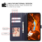 R20 for iPhone 14 Plus Wallet Case PU Leather Splicing Rhombus Cell Phone Cover