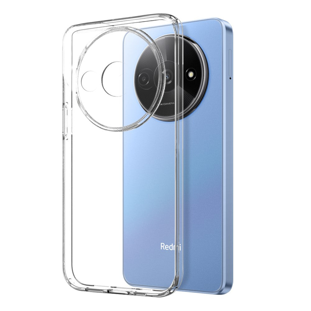 NORTHJO För Xiaomi Redmi A3 / Poco C61 4G Skal TPU Stötsäkert Bakstycke med Härdat Glasfilm