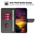 For Xiaomi Redmi Note 13 4G Case Calf Texture Leather Wallet Stand Cover Magnetic Clasp