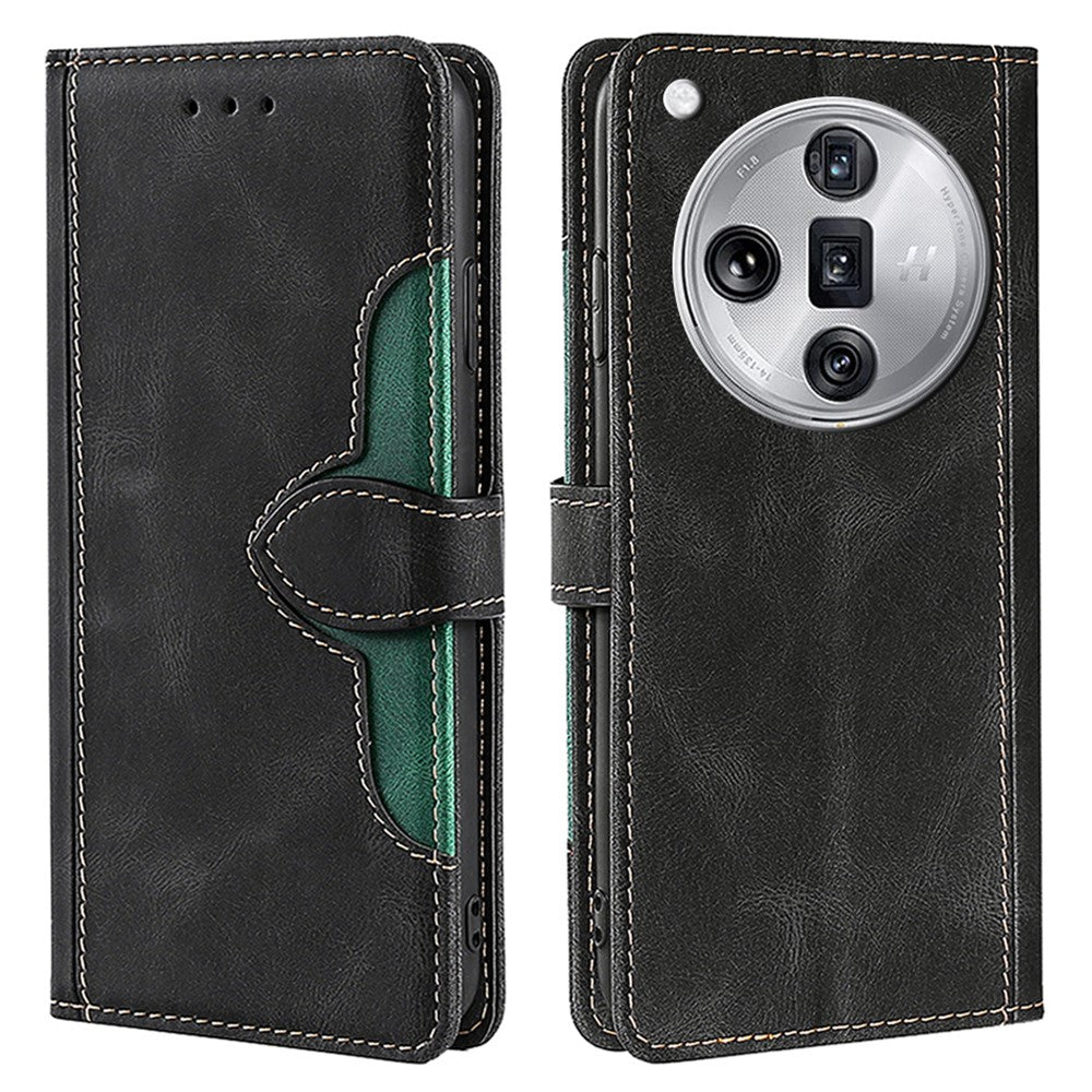 For Oppo Find X7 Ultra Wallet Case Straw Hat Pattern PU Leather Phone Cover