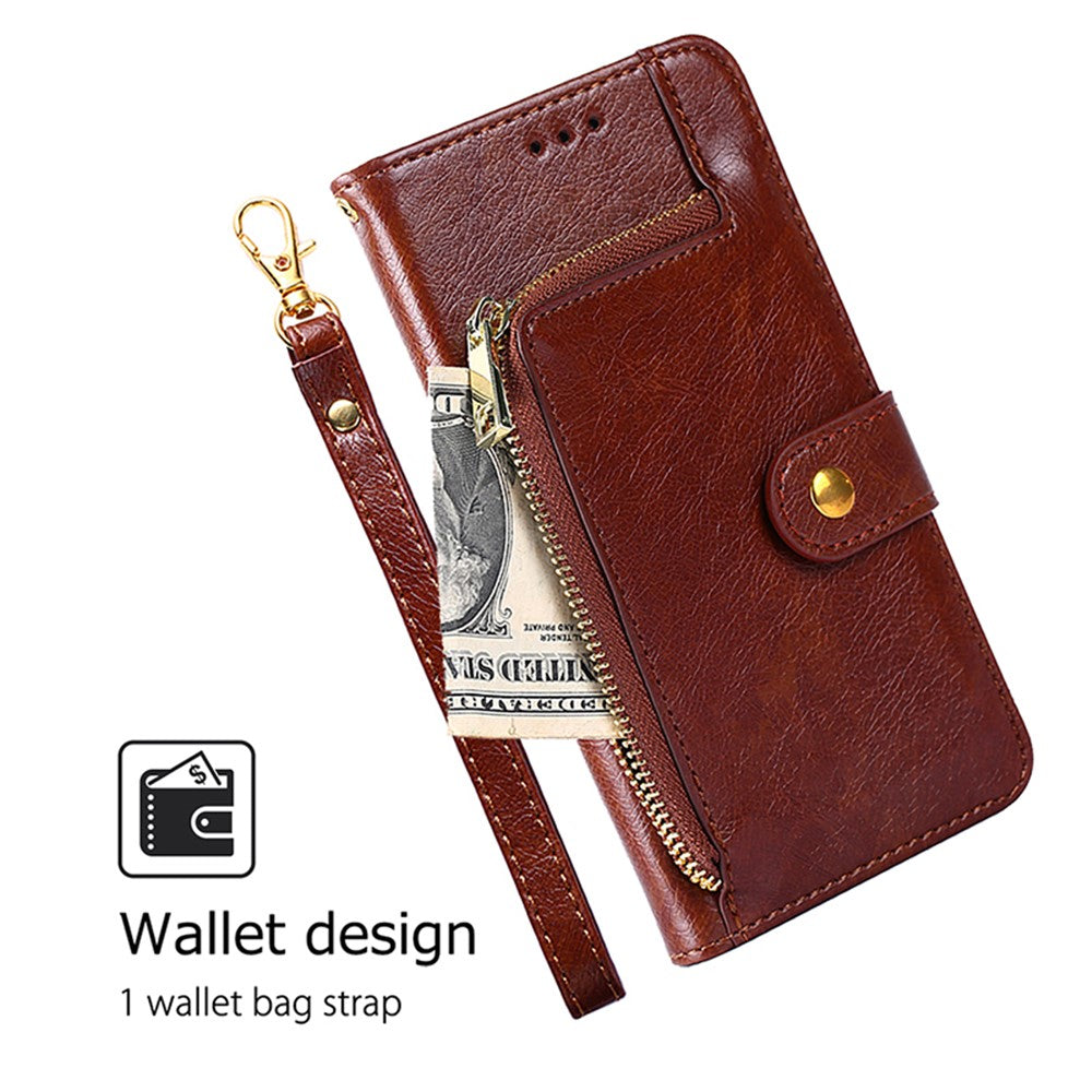 For Oppo Find X7 Ultra Case Zipper Pocket Wallet Leather Phone Cover