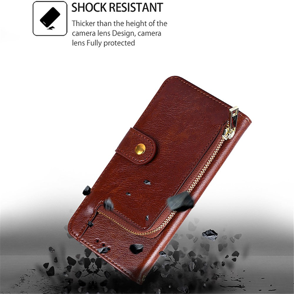 For Oppo Find X7 Ultra Case Zipper Pocket Wallet Leather Phone Cover