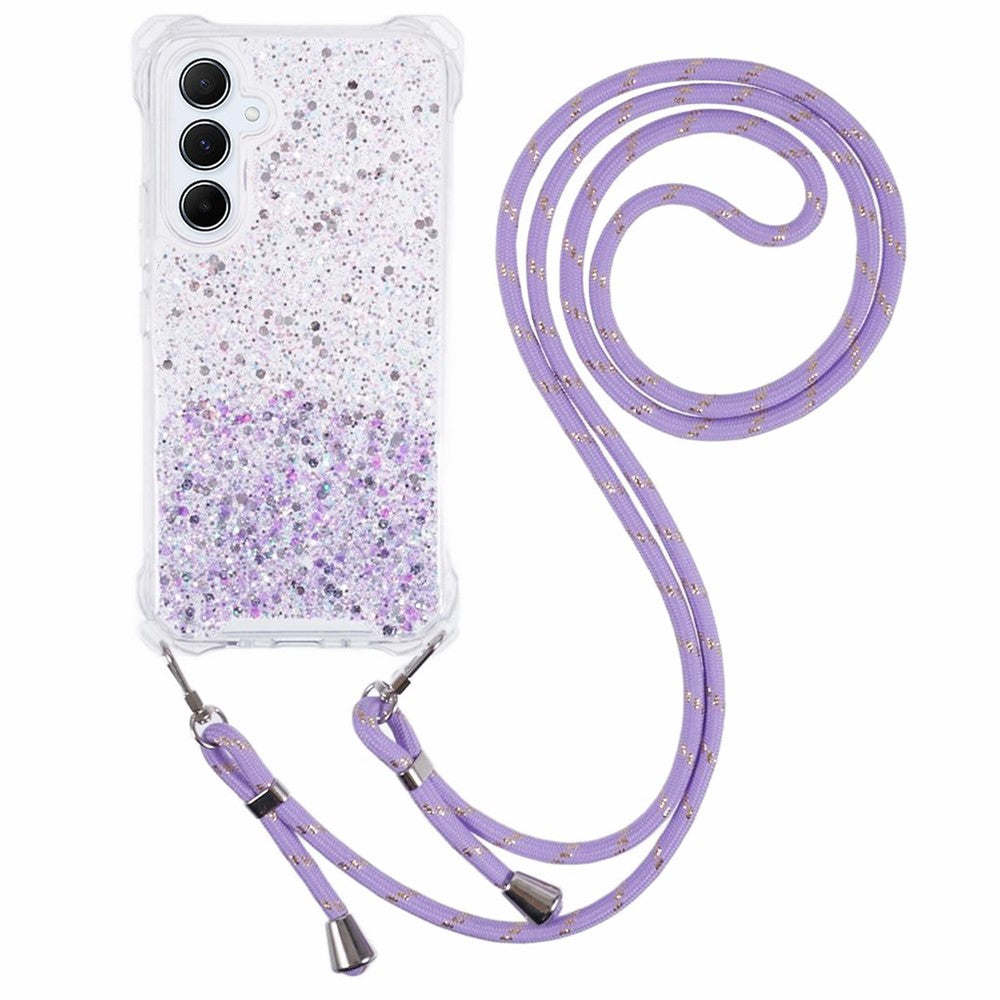 Samsung Galaxy A53 5G Gradient Fodral 4 Hörn Anti-fall mobilskal med Lång Rem