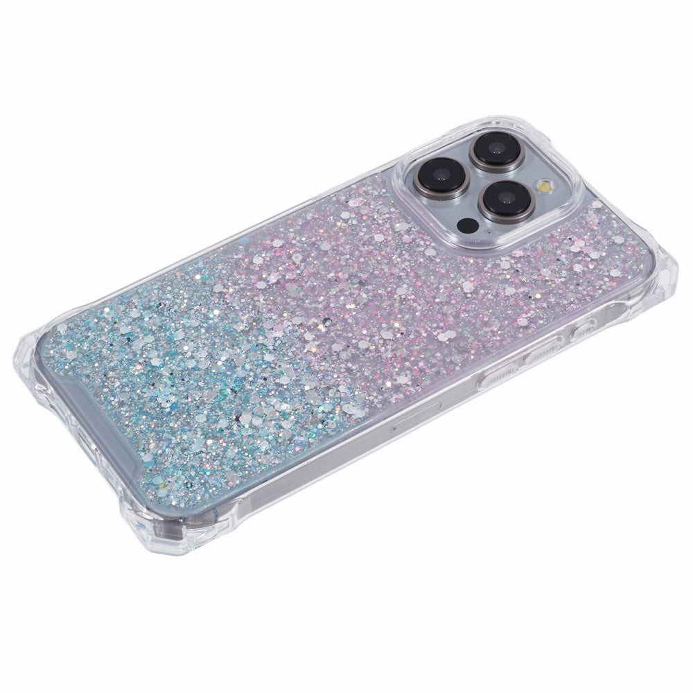 iPhone 13 Pro Max, tvåfärgat, gradientfodral, fallskyddande TPU+akrylskal med rem
