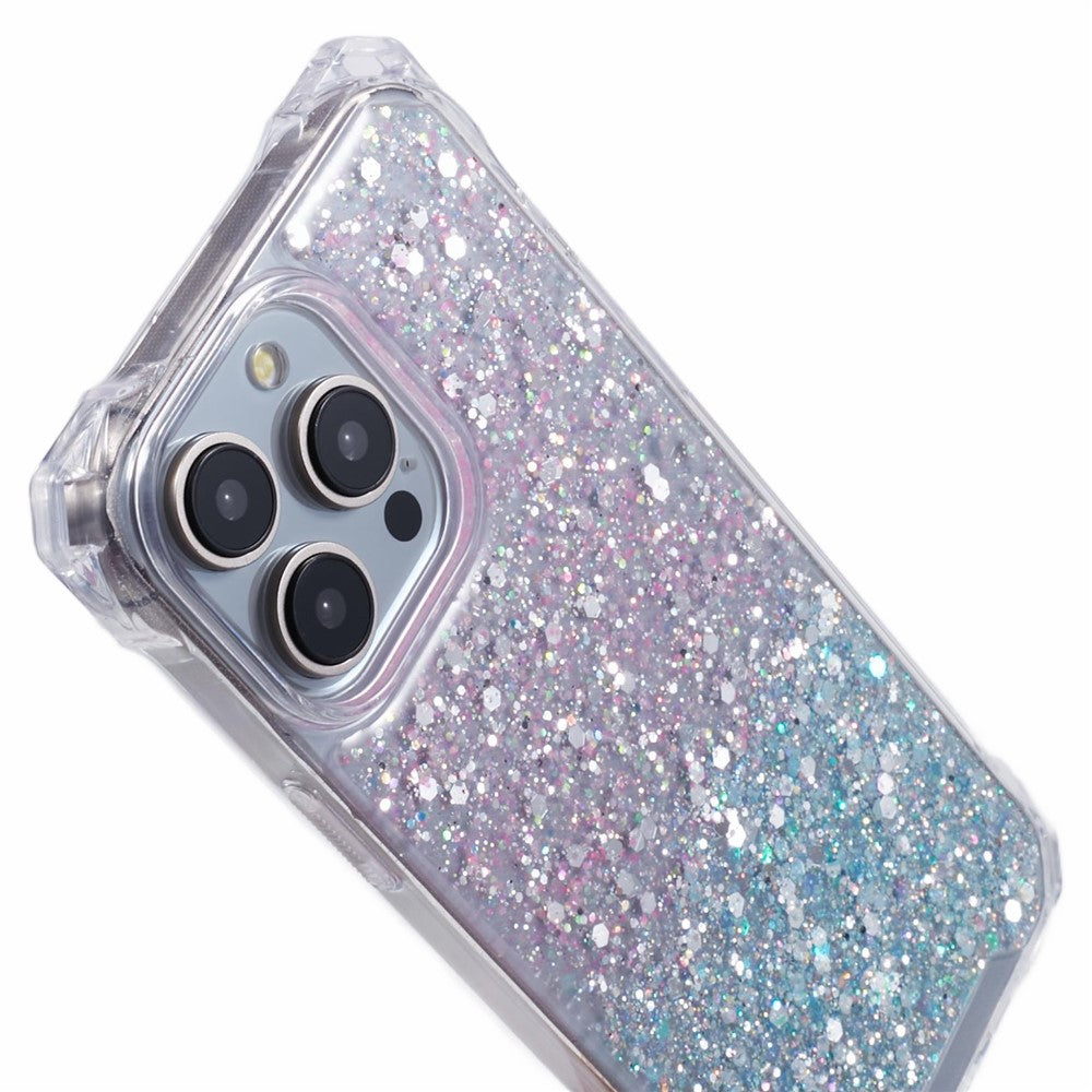 iPhone 13 Pro Max, tvåfärgat, gradientfodral, fallskyddande TPU+akrylskal med rem