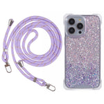 For iPhone 13 Pro Max Dual-Color Gradient Phone Case Anti-drop TPU+Acrylic Shell with Strap