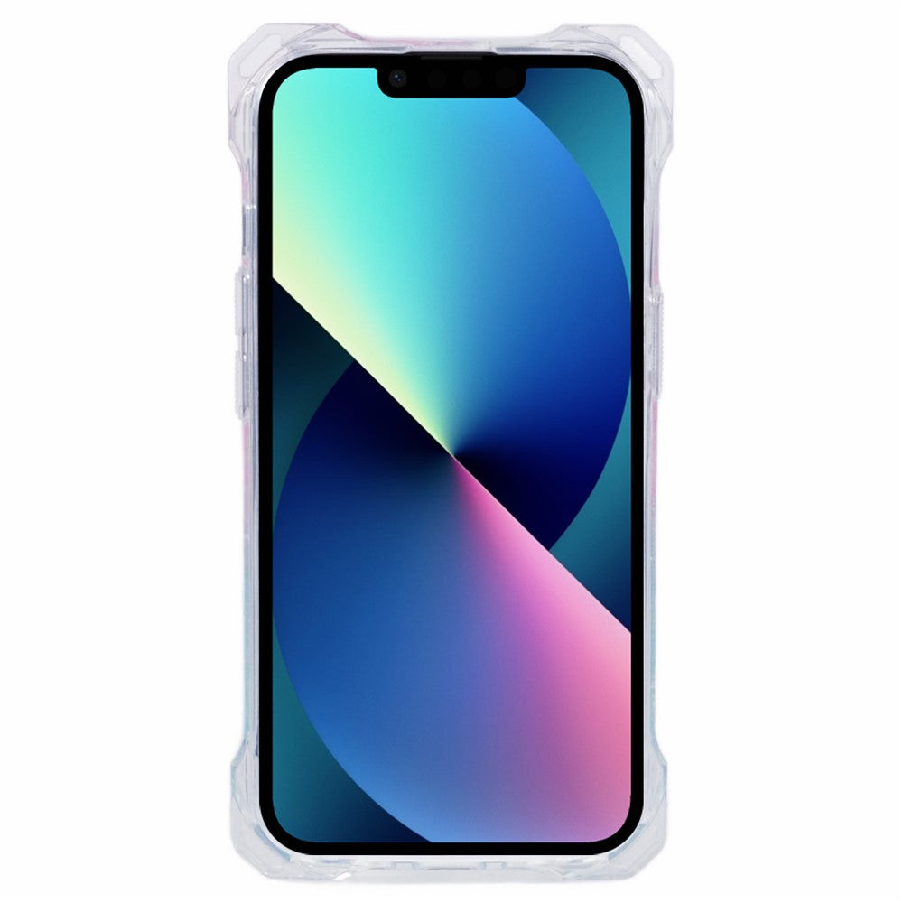 iPhone 13, tvåfärgat, gradientfodral, slim-fit TPU+akryl, mobilmobilskal med rem