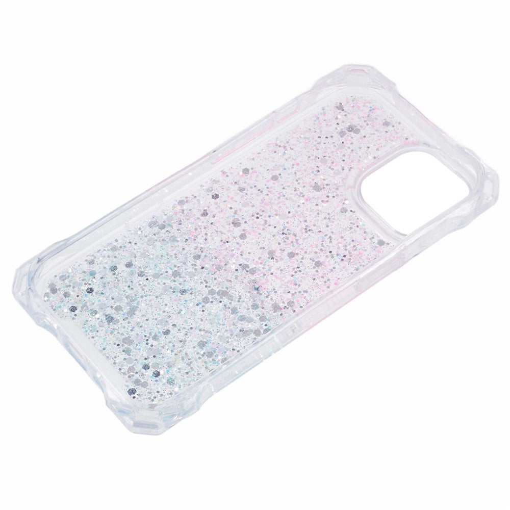 iPhone 13, tvåfärgat, gradientfodral, slim-fit TPU+akryl, mobilmobilskal med rem