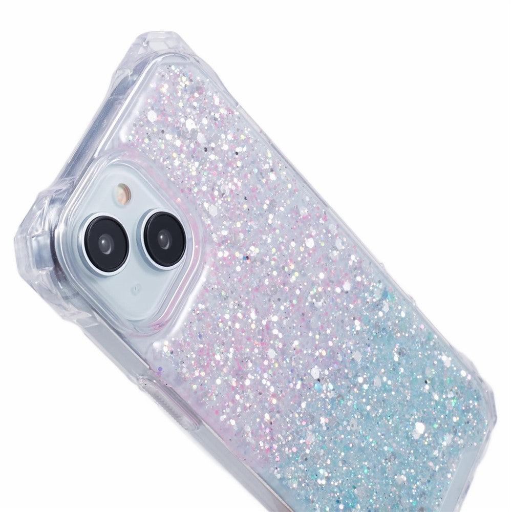 iPhone 13, tvåfärgat, gradientfodral, slim-fit TPU+akryl, mobilmobilskal med rem