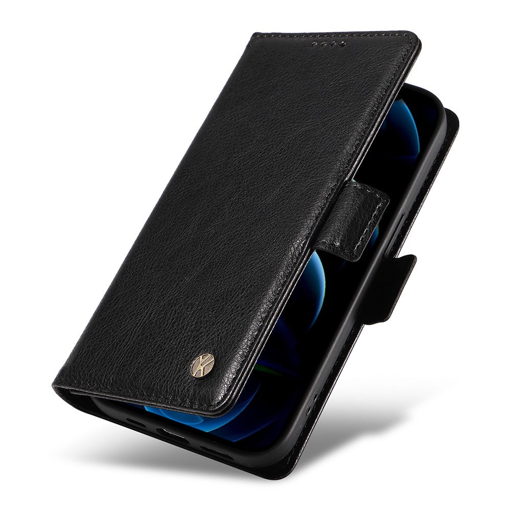 YIKATU YK-007 lædercover til iPhone 12/12 Pro, pungcover, beskyttende mobilcover