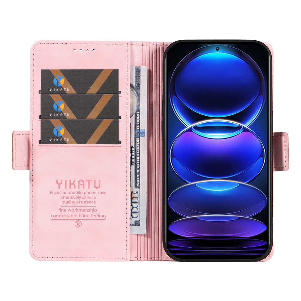YIKATU YK-007 For Xiaomi Redmi Note 12 Pro+ 5G Case PU Leather Phone Cover with Wallet