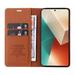 YIKATU YK-001 För Xiaomi Redmi Note 13 5G Mobilskal Heltäckande Folio Flip Läderfodral