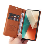 YIKATU YK-001 För Xiaomi Redmi Note 13 5G Mobilskal Heltäckande Folio Flip Läderfodral