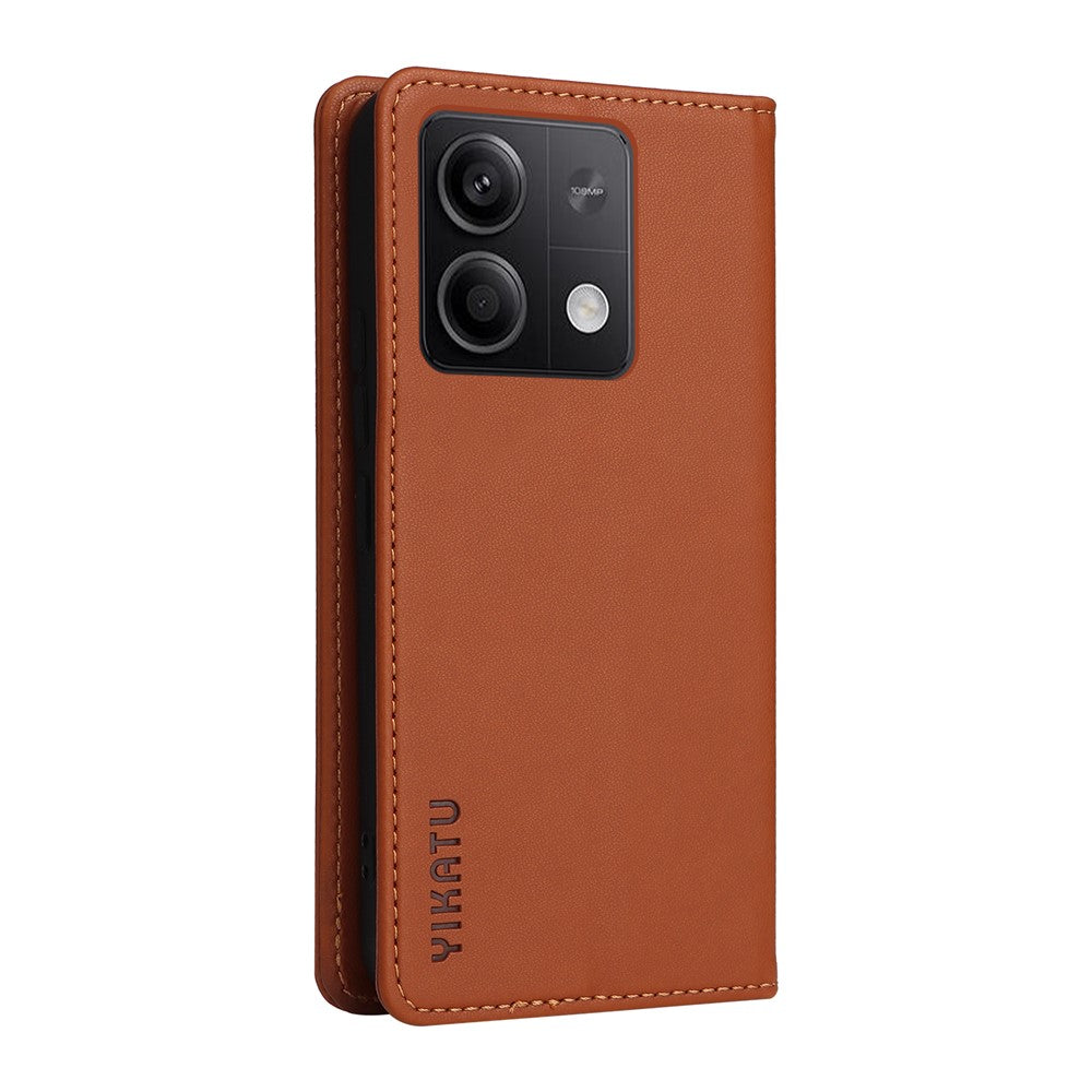 YIKATU YK-001 För Xiaomi Redmi Note 13 5G Mobilskal Heltäckande Folio Flip Läderfodral