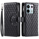 Style 012 for Xiaomi Redmi Note 13 Pro 5G / Poco X6 5G Zipper Wallet Case Rhombus PU Leather Phone Cover