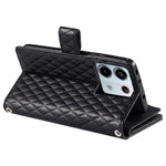 Style 012 for Xiaomi Redmi Note 13 Pro 5G / Poco X6 5G Zipper Wallet Case Rhombus PU Leather Phone Cover