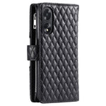 Style 012 for Oppo A38 4G / A18 4G Zipper Wallet Cover Glitter Powder Phone Protective Case with Strap