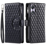 Style 012 for Oppo A58 5G Case Rhombus PU Leather Wallet Phone Cover