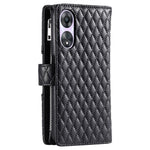 Style 012 for Oppo A58 5G Case Rhombus PU Leather Wallet Phone Cover