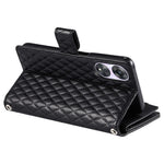 Style 012 for Oppo A58 5G Case Rhombus PU Leather Wallet Phone Cover