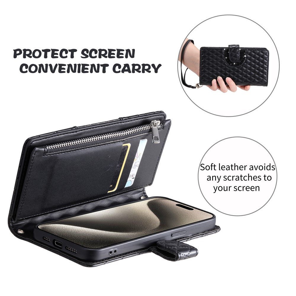 Style 012 for Xiaomi Redmi Note 12 4G Case Leather Phone Cover with Zipper Wallet Stand