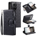 Style 012 for Xiaomi Redmi Note 12S 4G Zipper Wallet Case Anti-Drop Rhombus PU Leather Phone Cover
