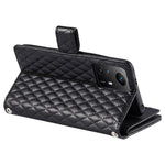 Style 012 for Xiaomi Redmi Note 12S 4G Zipper Wallet Case Anti-Drop Rhombus PU Leather Phone Cover