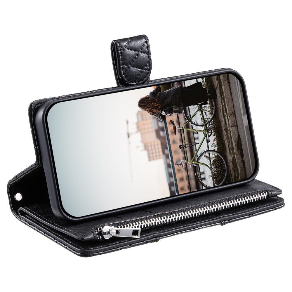 Style 012 for Xiaomi Redmi Note 13 5G Case Zipper Wallet PU Leather Rhombus Phone Cover