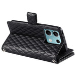 Style 012 for Xiaomi Redmi Note 13 5G Case Zipper Wallet PU Leather Rhombus Phone Cover