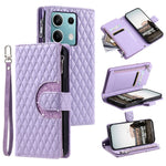 Style 012 for Xiaomi Redmi Note 13 5G Case Zipper Wallet PU Leather Rhombus Phone Cover