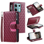 Style 012 for Xiaomi Redmi Note 13 5G Case Zipper Wallet PU Leather Rhombus Phone Cover
