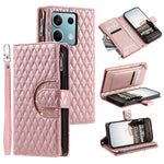 Style 012 for Xiaomi Redmi Note 13 5G Case Zipper Wallet PU Leather Rhombus Phone Cover
