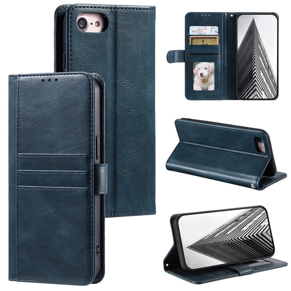 013 Style For iPhone 6 / 6s / 7 / 8 4.7-inch / SE(2020) / SE(2022) Case 6 Card Slots Wallet Flip Stand Phone Cover