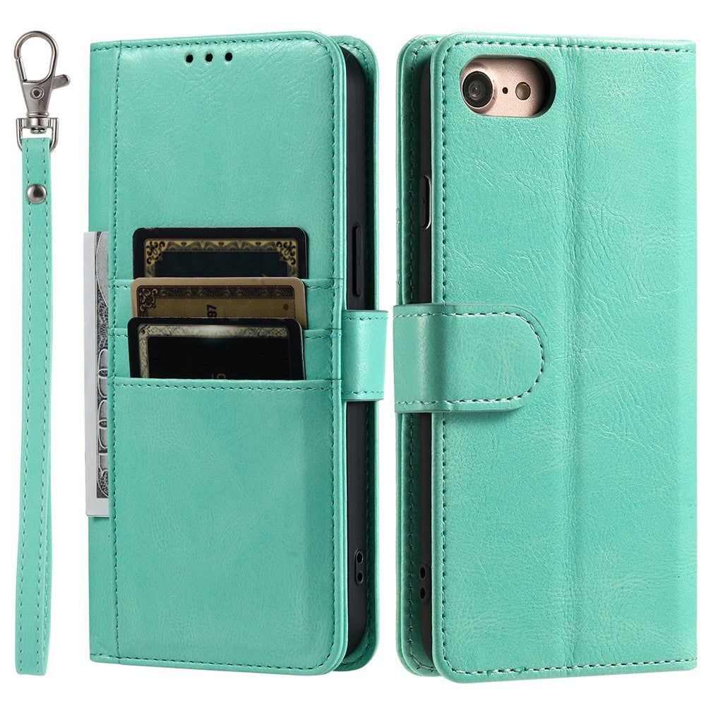 013 Style For iPhone 6 / 6s / 7 / 8 4.7-inch / SE(2020) / SE(2022) Case 6 Card Slots Wallet Flip Stand Phone Cover