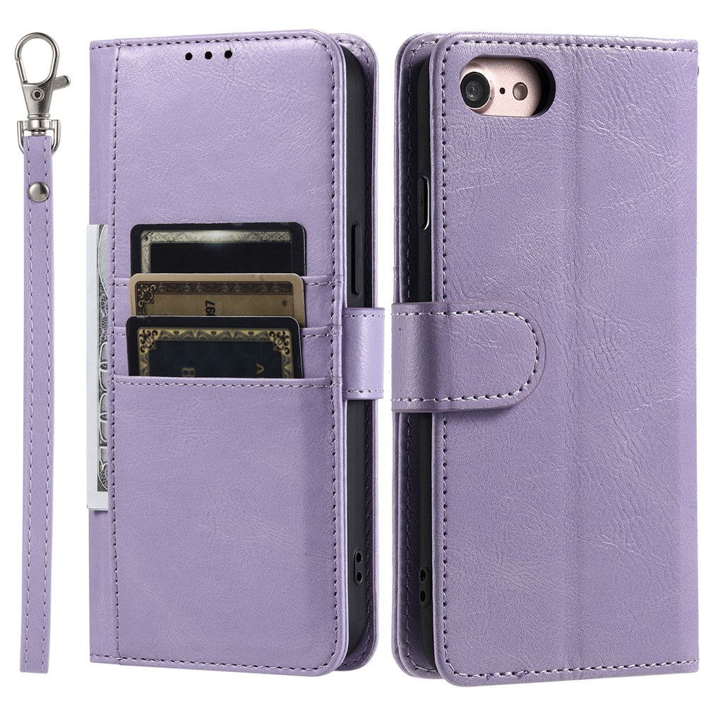 013 Style For iPhone 6 / 6s / 7 / 8 4.7-inch / SE(2020) / SE(2022) Case 6 Card Slots Wallet Flip Stand Phone Cover