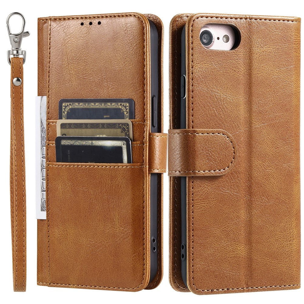 013 Style For iPhone 6 / 6s / 7 / 8 4.7-inch / SE(2020) / SE(2022) Case 6 Card Slots Wallet Flip Stand Phone Cover
