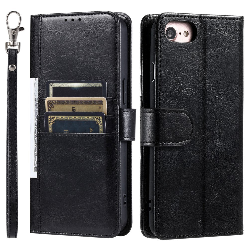 013 Style For iPhone 6 / 6s / 7 / 8 4.7-inch / SE(2020) / SE(2022) Case 6 Card Slots Wallet Flip Stand Phone Cover