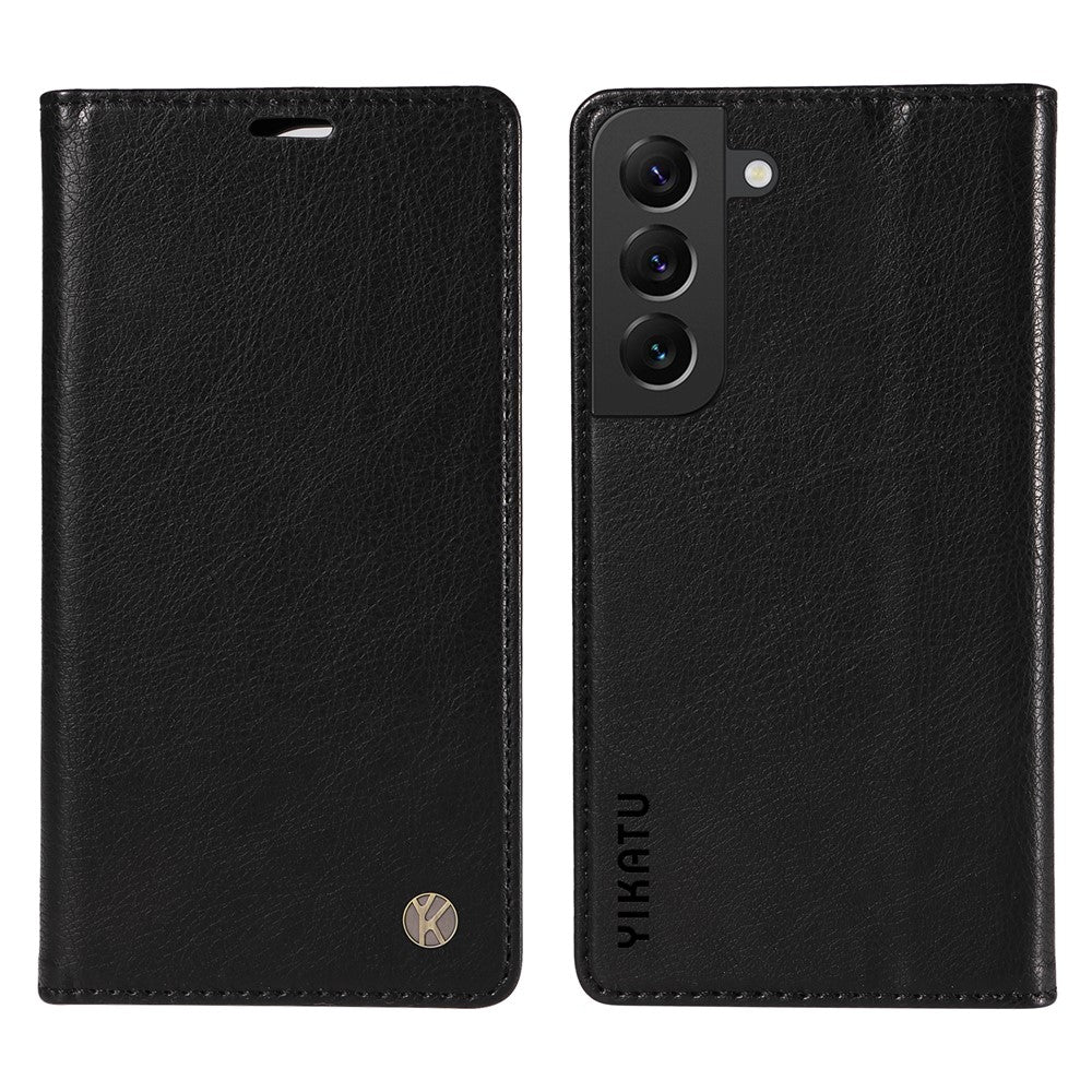 YIKATU YK-006 For Samsung Galaxy S21 5G / S21 4G Wallet Phone Case Litchi Texture Leather Flip Cover