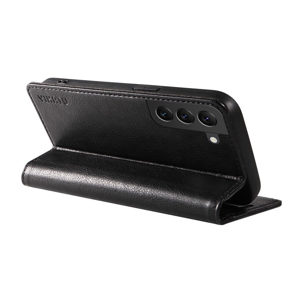 YIKATU YK-006 For Samsung Galaxy S21 5G / S21 4G Wallet Phone Case Litchi Texture Leather Flip Cover