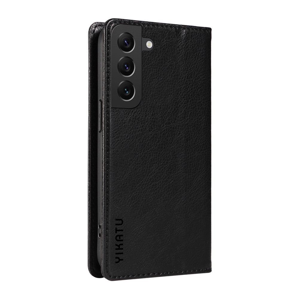 YIKATU YK-006 For Samsung Galaxy S21 5G / S21 4G Wallet Phone Case Litchi Texture Leather Flip Cover