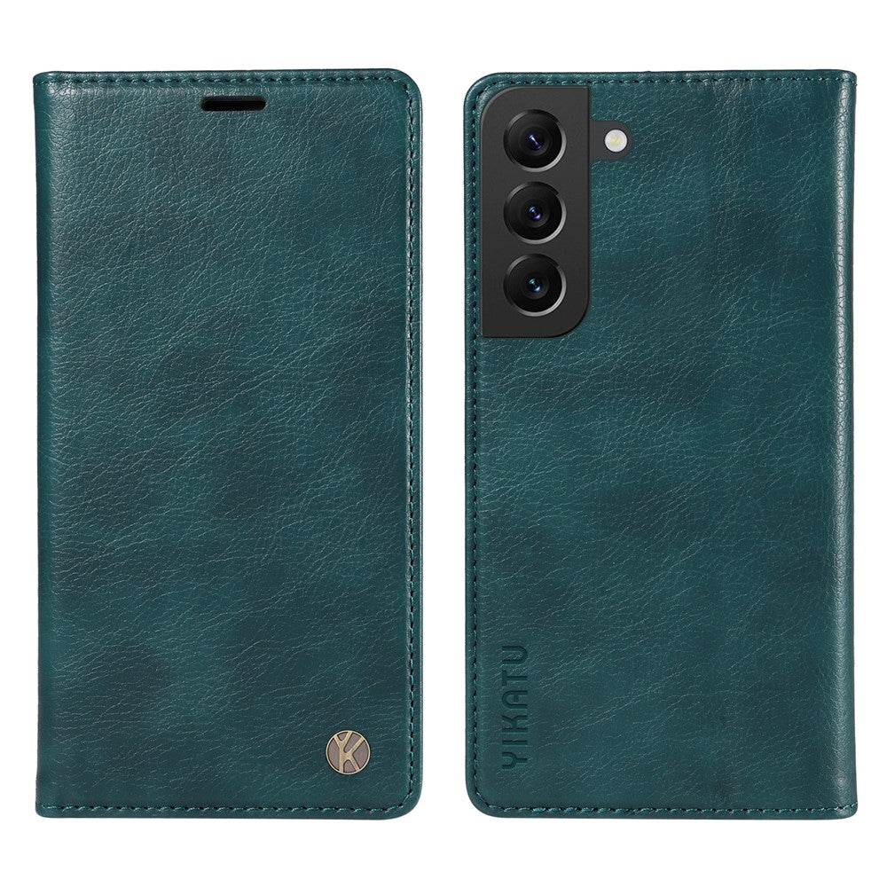 YIKATU YK-006 For Samsung Galaxy S21 5G / S21 4G Wallet Phone Case Litchi Texture Leather Flip Cover