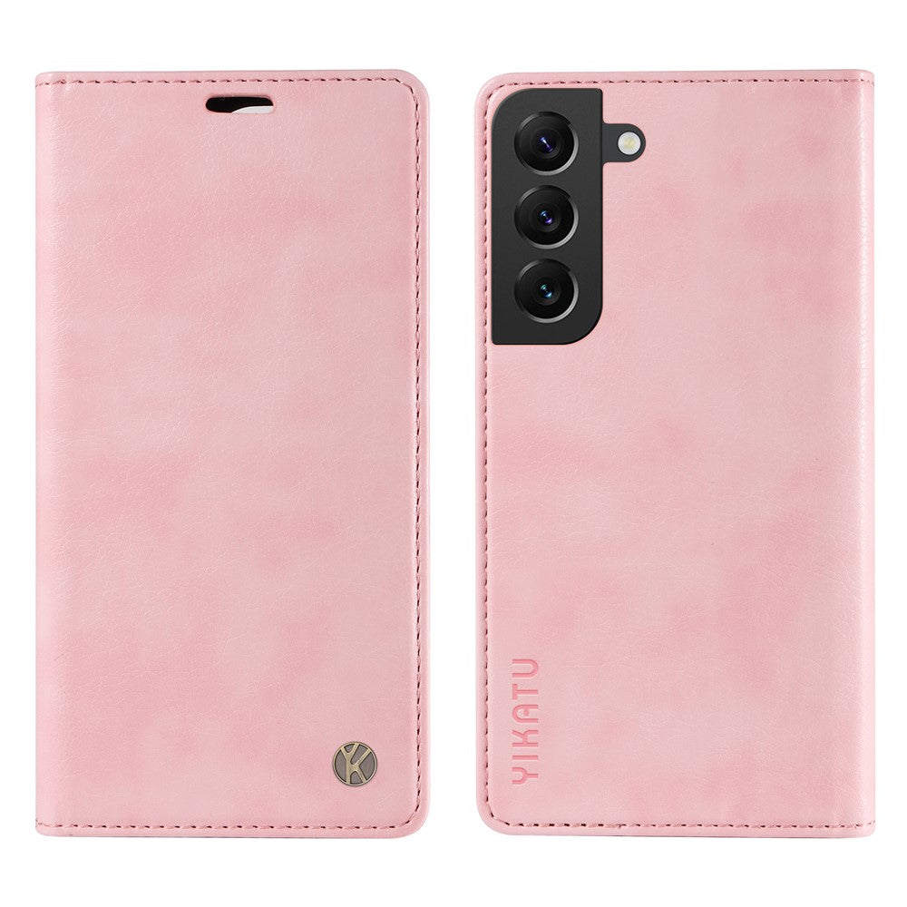 YIKATU YK-006 For Samsung Galaxy S21 5G / S21 4G Wallet Phone Case Litchi Texture Leather Flip Cover