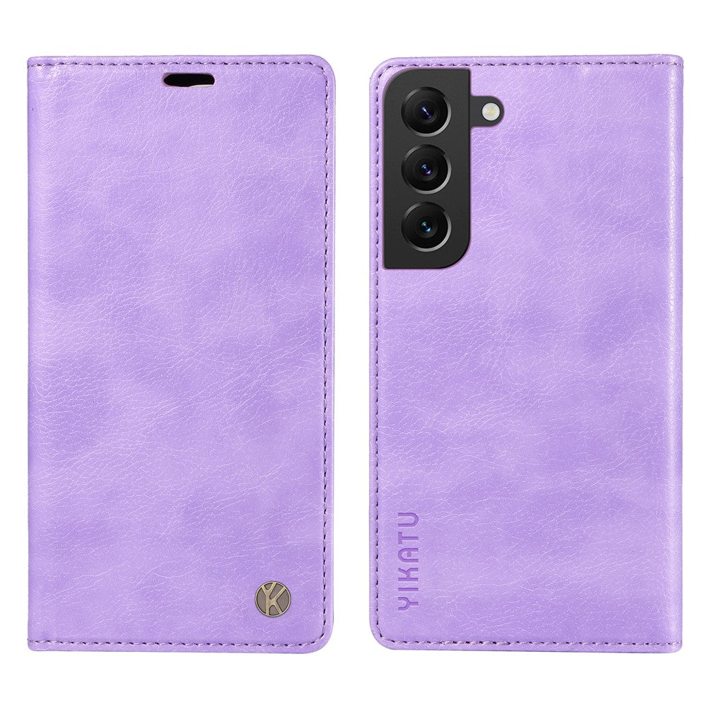 YIKATU YK-006 For Samsung Galaxy S21 5G / S21 4G Wallet Phone Case Litchi Texture Leather Flip Cover
