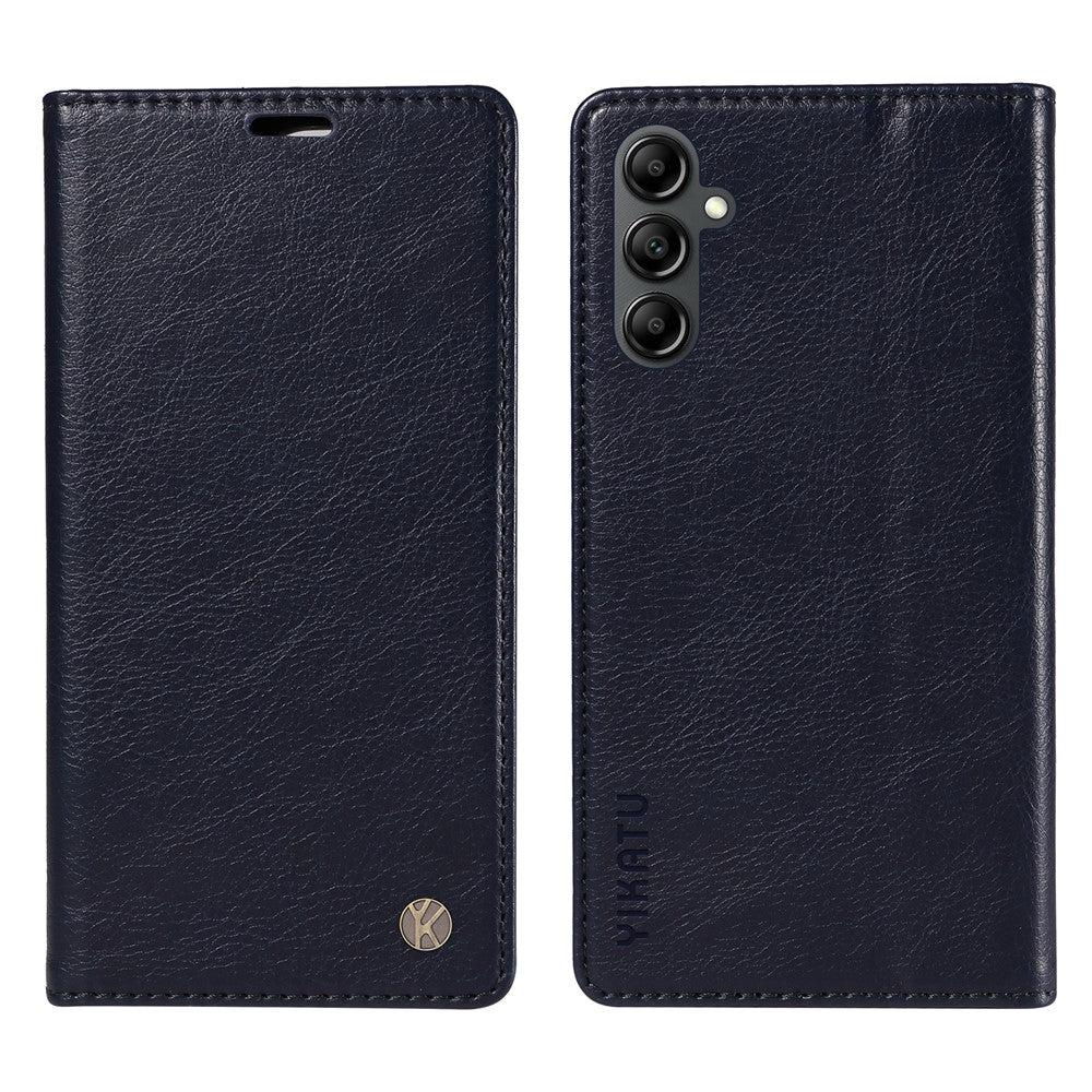 YIKATU YK-006 För Samsung Galaxy A24 4G (162,1 X 77,6 X 8,3 mm) mobilskal Litchitexturerat Läder Flip Plånboksfodral